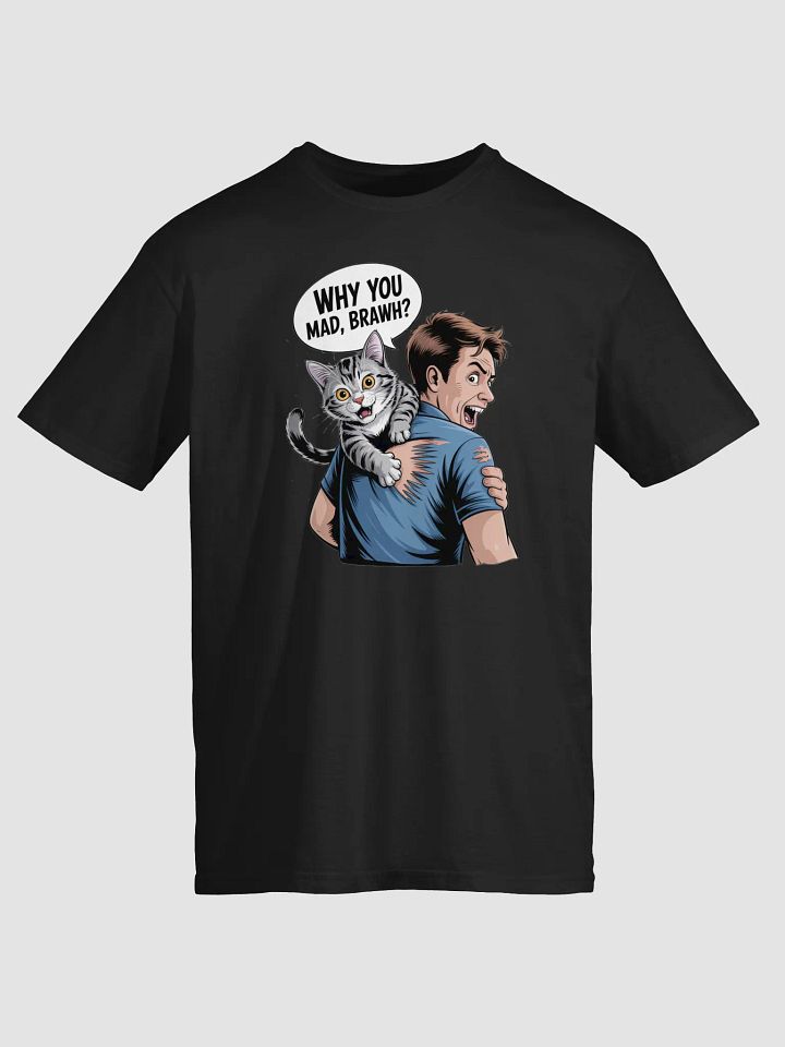 Cat Sharpening Claws on Owner Unisex T-Shirt product image (1)