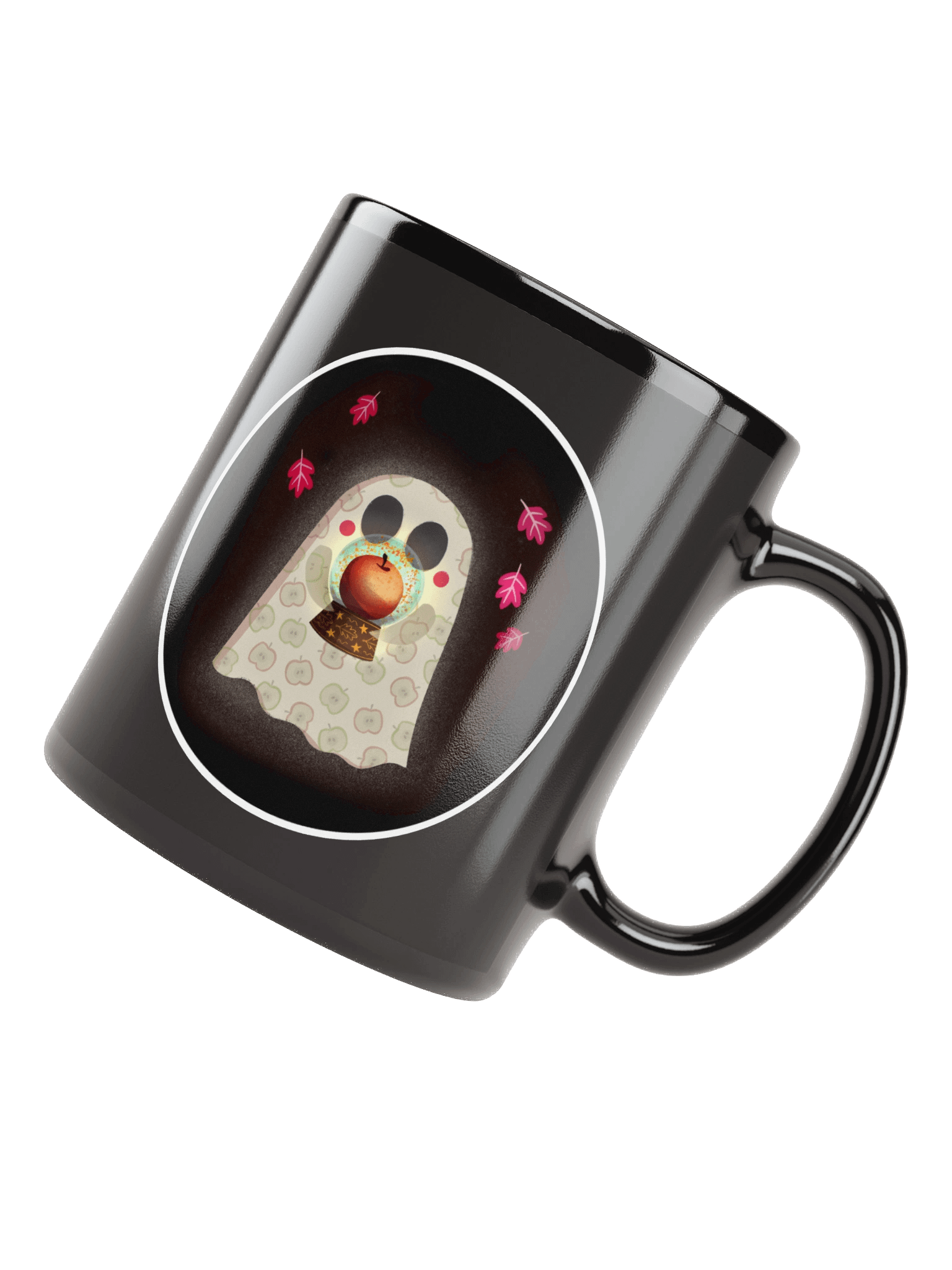 Little Ghost Fall Harvest Haunt - Black Ceramic Mug product image (4)
