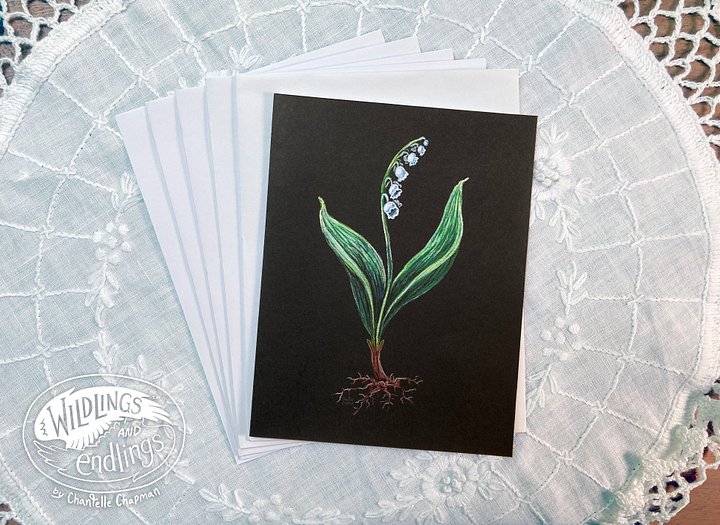Lily-of-the-Valley - Set of 5 A2 Notecards with Envelopes product image (1)
