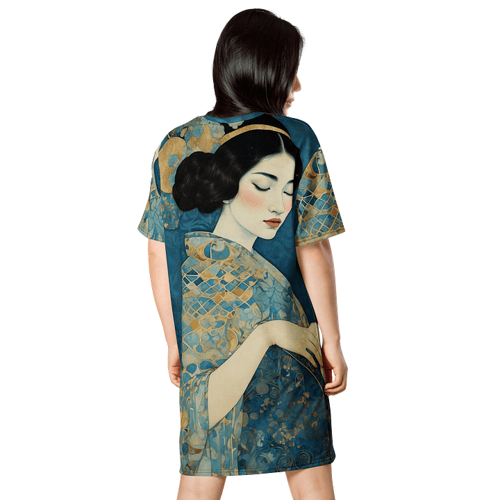 Golden Serenity T-Shirt Dress product image (2)