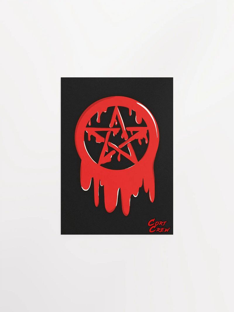 Drippy Pentagram Matte Poster