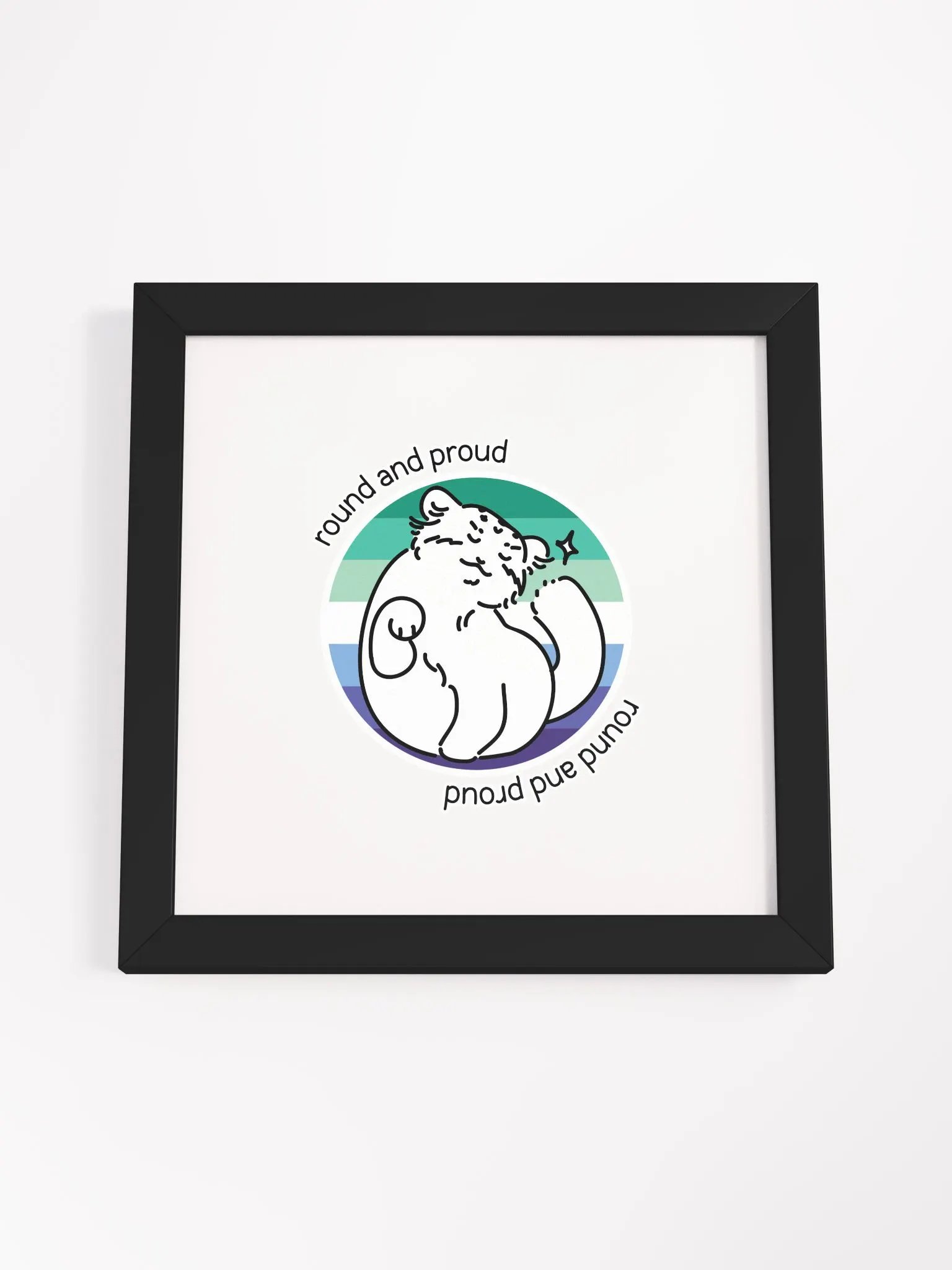 Round and Proud Manul Gay MLM Version - Framed Print product image (10)