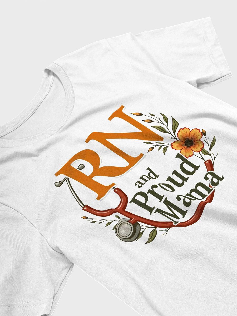 Proud RN and mama, Floral Stethoscope T-shirt product image (31)