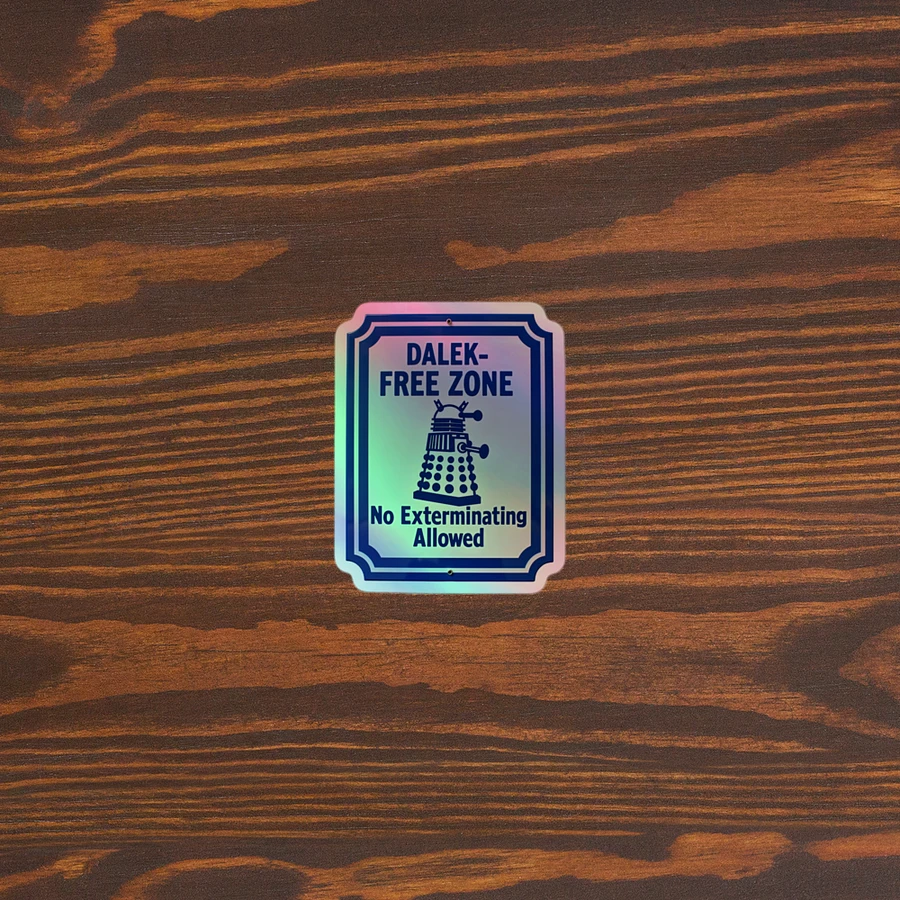 Dalek-Free Zone Holographic Sticker Sheet product image (5)