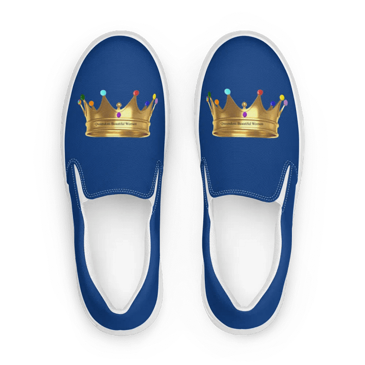 Queendom Beautiful Women Crown Canvas Shoes /Blue-Tanzanite (TM) product image (1)