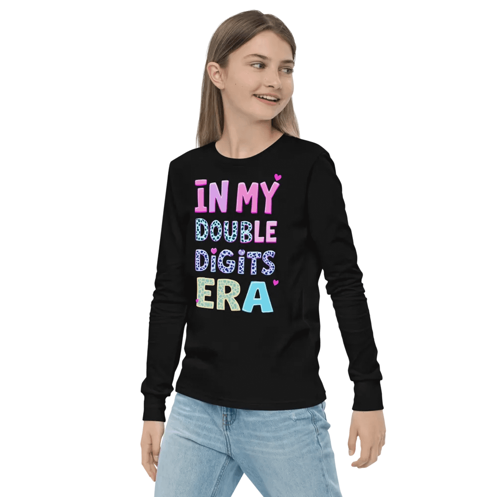 In My Double Digits Era - 10th Birthday T-Shirt for Kids & Tweens Long Sleeve Tee product image (5)