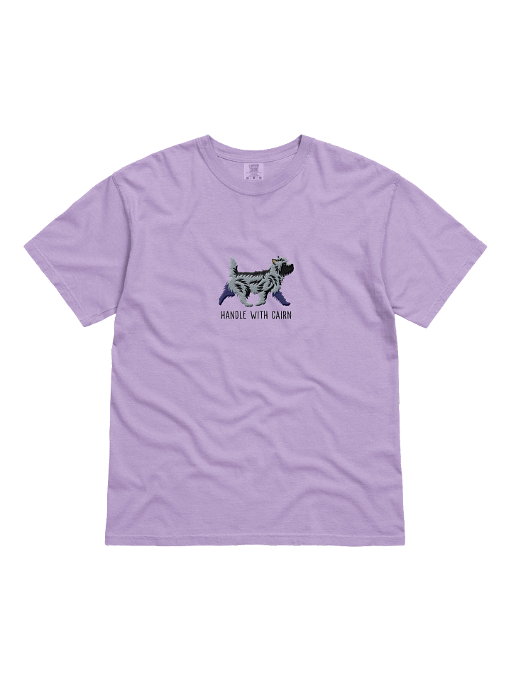 Handle with Cairn T-Shirt(Embroidered) of a Cairn Terrier(Blue Brindle) product image (41)