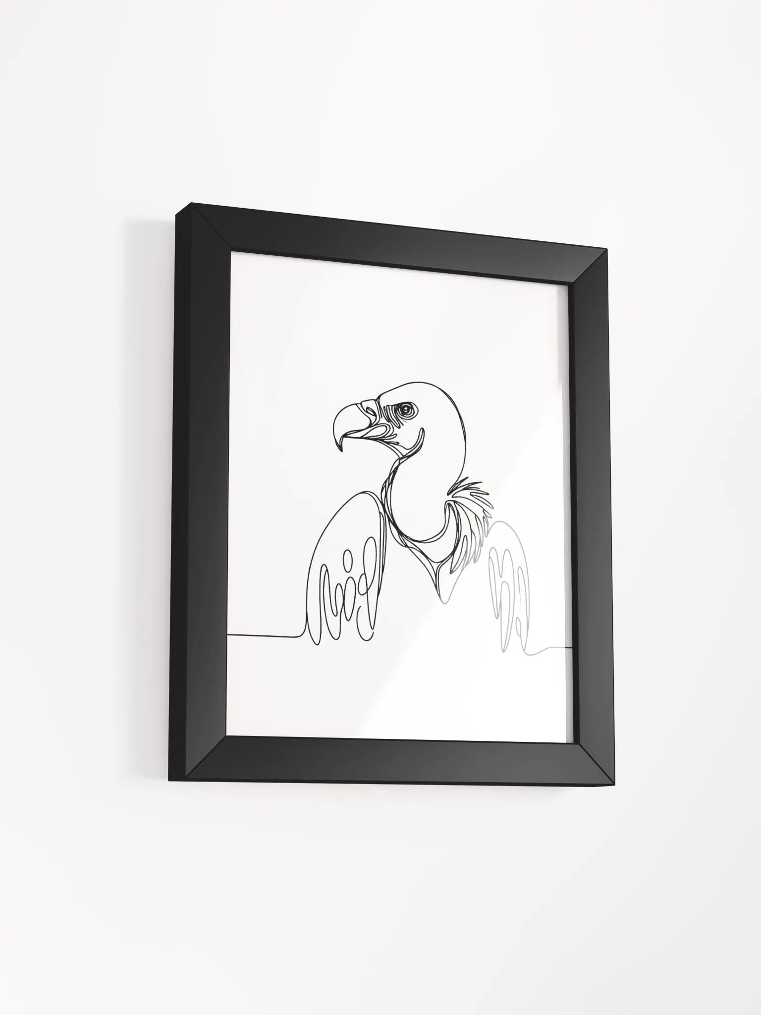 Vulture Line Art Drawing Framed Poster product image (42)