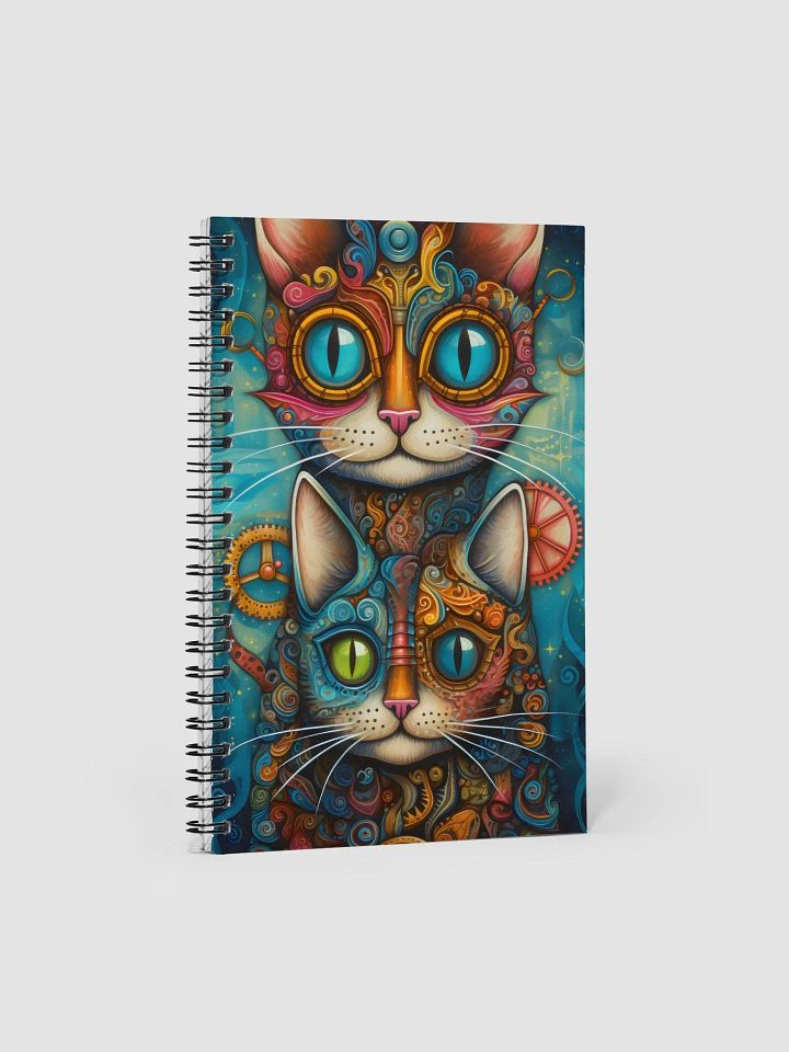 Whimsical Steampunk Cats Spiral Notebook product image (1)
