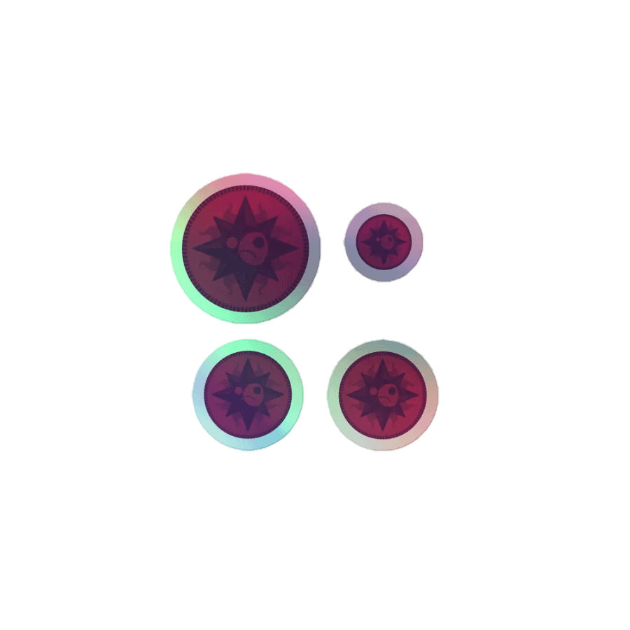 Coin of Temptation [Dark] - Holo Sticker Sheet product image (1)