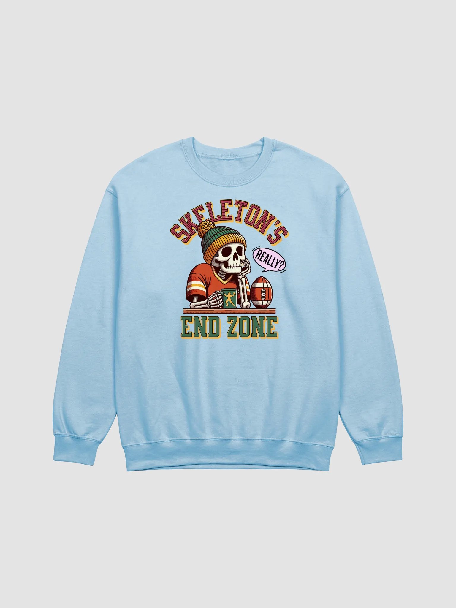 Skeletons End Zone Football Crewneck Sweatshirt product image (19)
