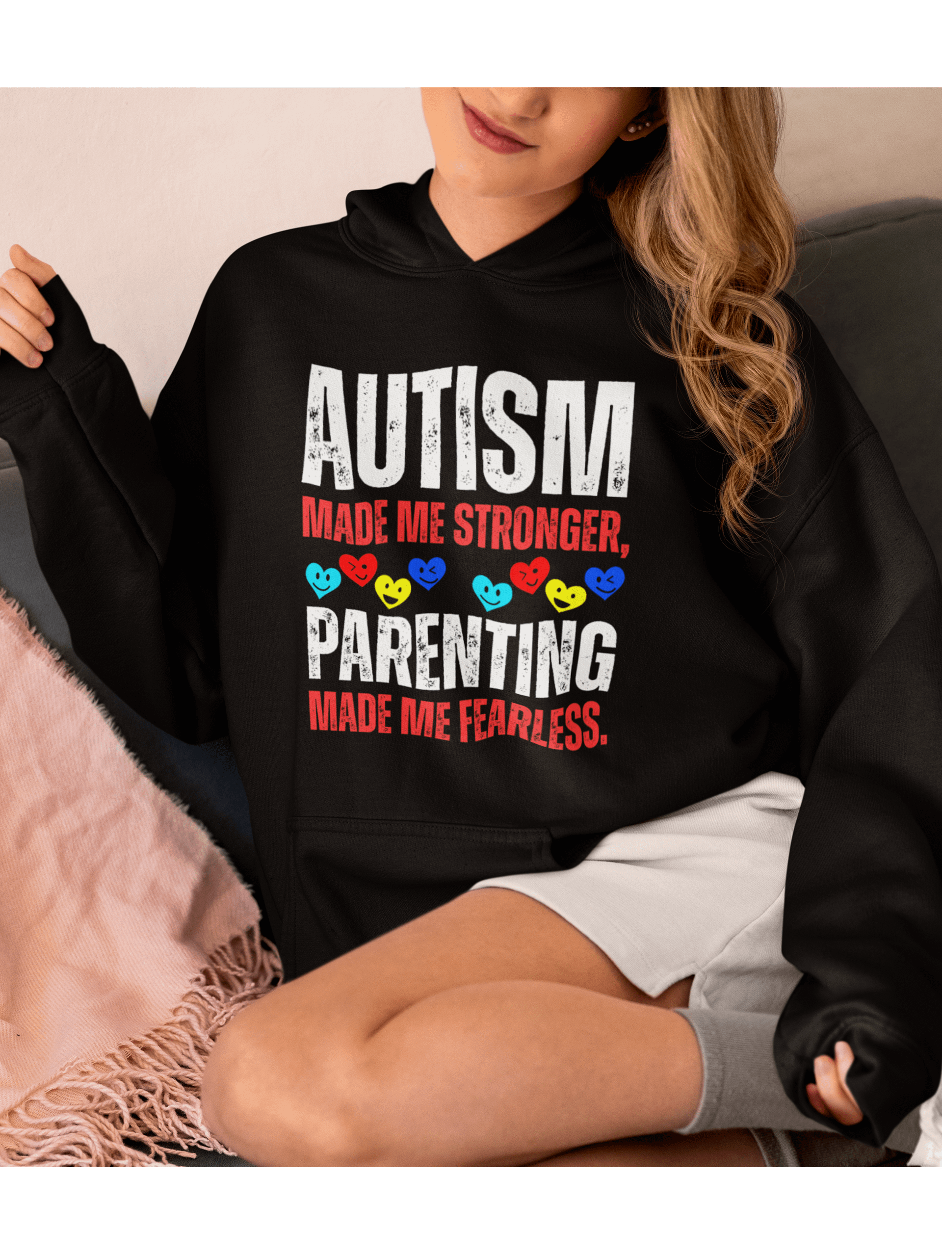 Autism Made Me Stronger. Parenting Made Me Fearless Gildan Hoodie product image (1)