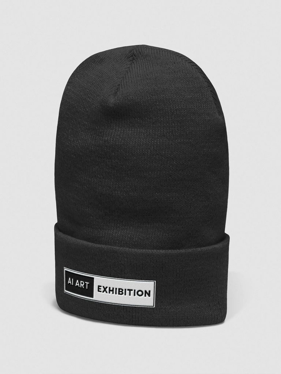 Black "AI Art Exhibition" Cuffed Beanie product image (2)