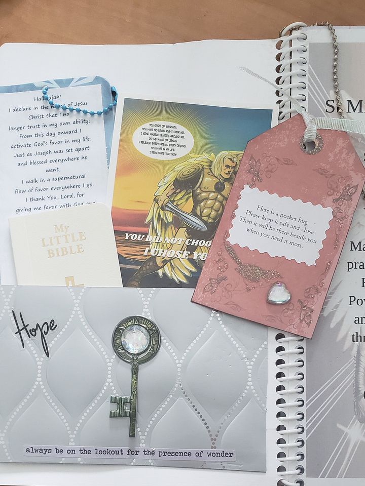 St Michael Prayer Coiled Notebook Handmade product image (2)