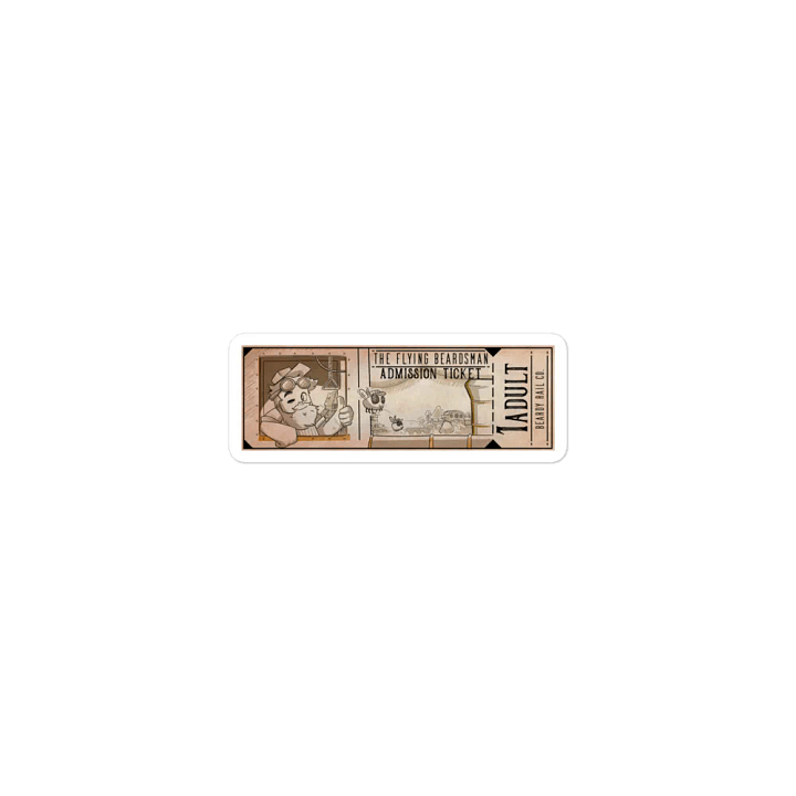 Beardy Rail Co. Train Ticket Die-Cut Magnet product image (1)