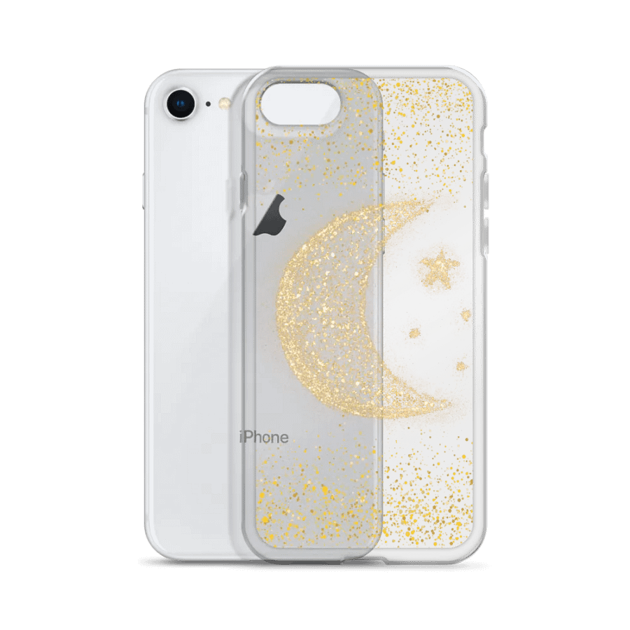 Golden Glitter Crescent iPhone Case product image (2)
