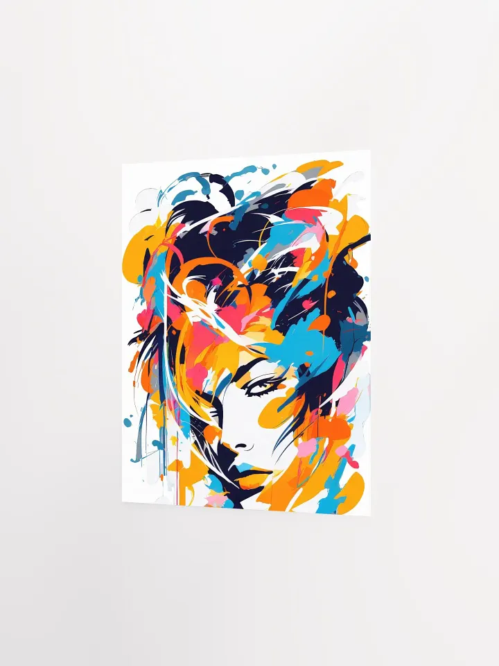 Abstract Woman v11 - Vintage Style Poster - Rocker Girl - Small and Standard Sizes - 8x10-11x14-12x16-16x20 Inches product image (2)