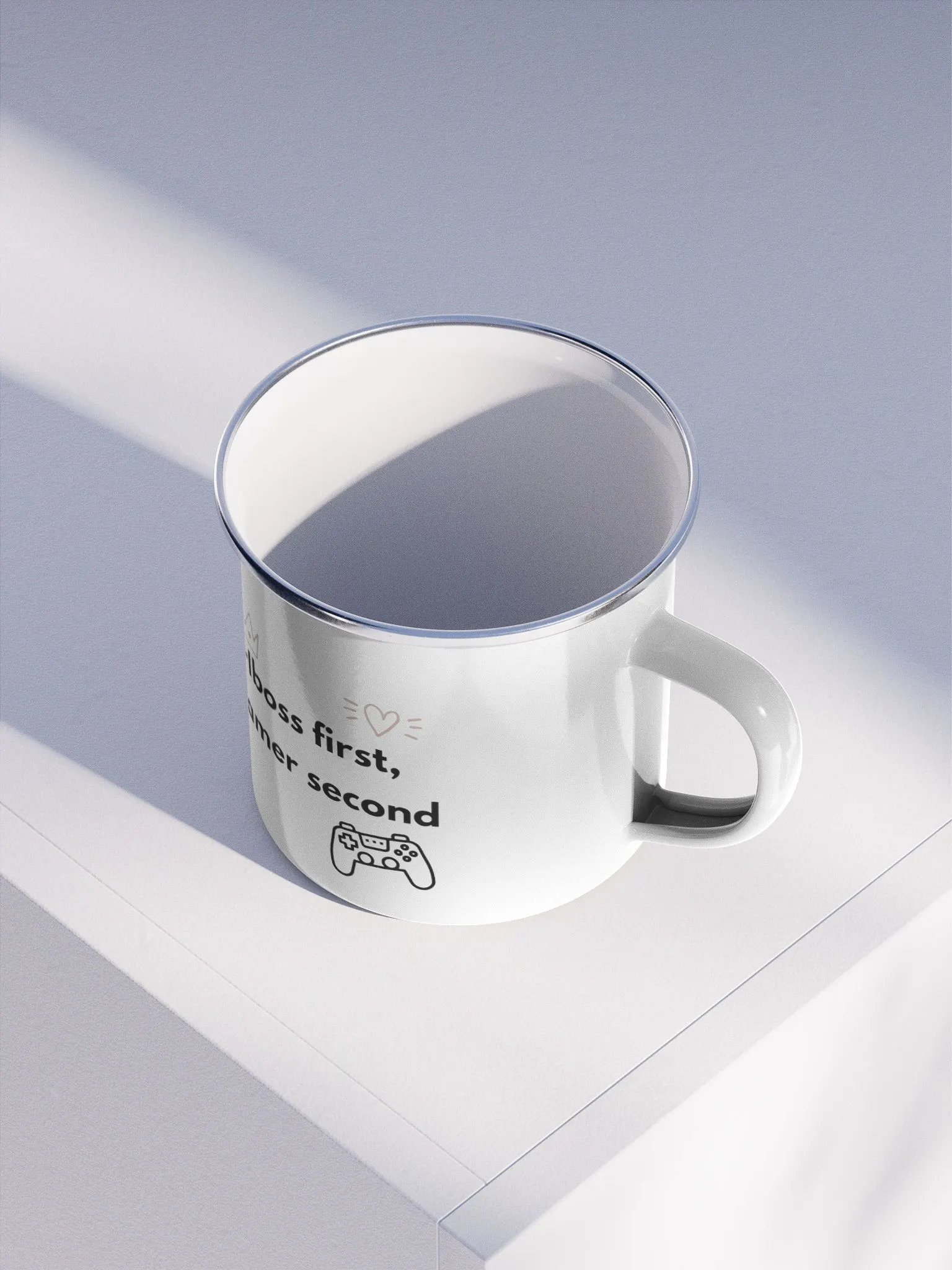 Girlboss First, Streamer Second Enamel Mug product image (4)