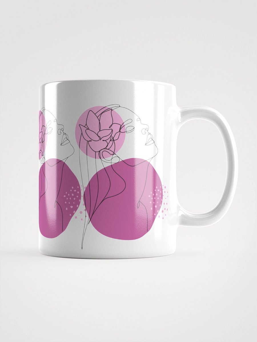 Mug Blanc Equilibre Femme - Fuchsia - Souffle Optimiste - Idée Cadeau Raffiné product image (1)