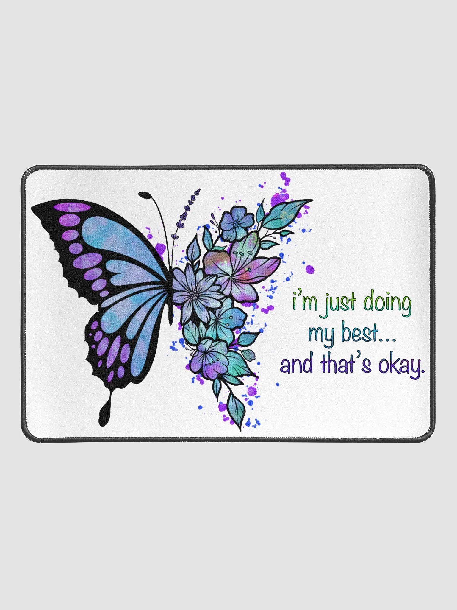 Just Doing my Best Butterfly Desk Mat product image (1)