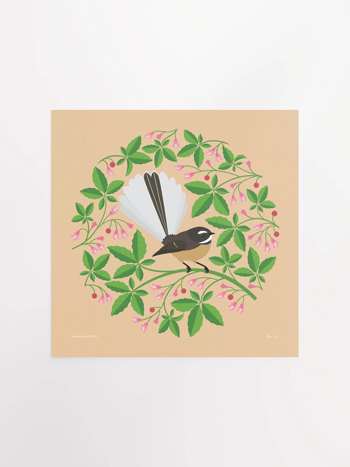 Fantail in Pūriri Unframed Wall Art product image (2)