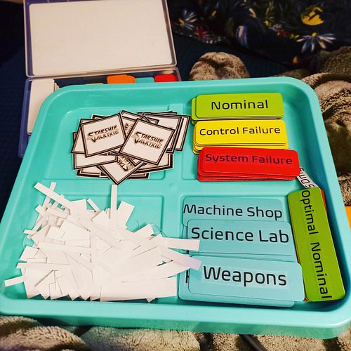Making our new Central Ops board for SSV Basic! I'm loving these printable vinyl sticker sheets--bonus for being able to prin...