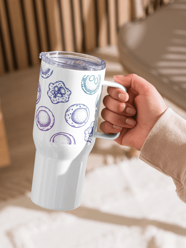 "Stem cells pattern" Travel Mug with a Handle product image (8)