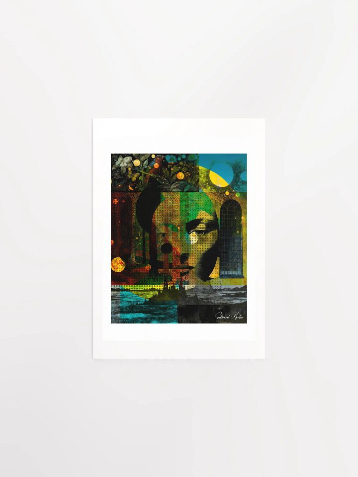 'Island Sanctuary' by Edward Martin- Mixed Media Collage-Celestial Muse Matte Poster product image (2)