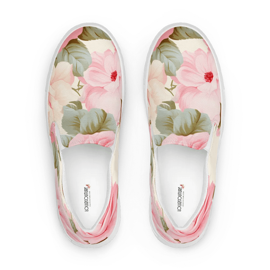 Vintage Rose Blossom Women's Canvas Shoes product image (8)