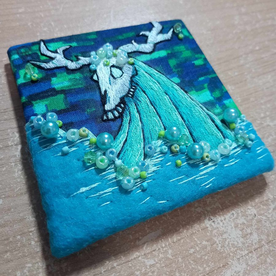 Set of 2 Forest Embroidery Squares product image (3)