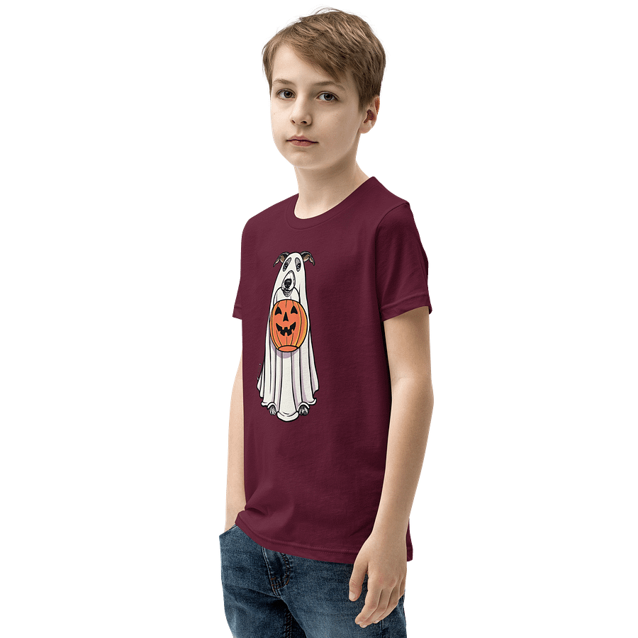 Halloween Whippet(Blue & White) Youth T-Shirt product image (4)