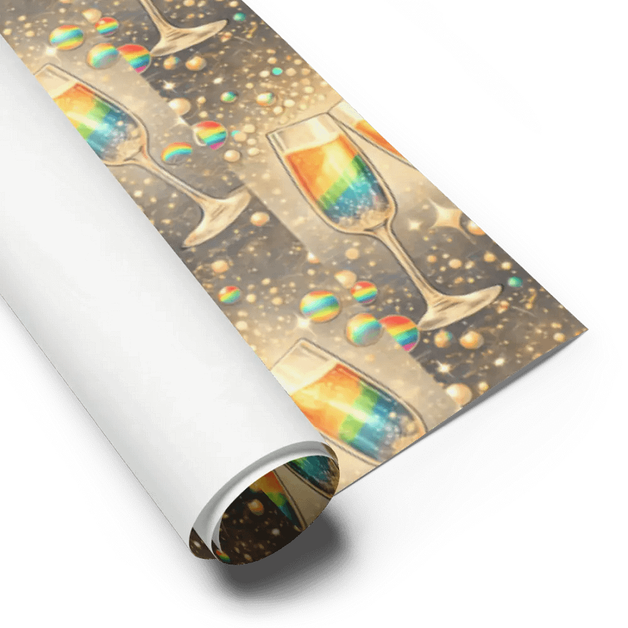 Rainbow Champagne Celebration Wrapping Paper Set product image (6)