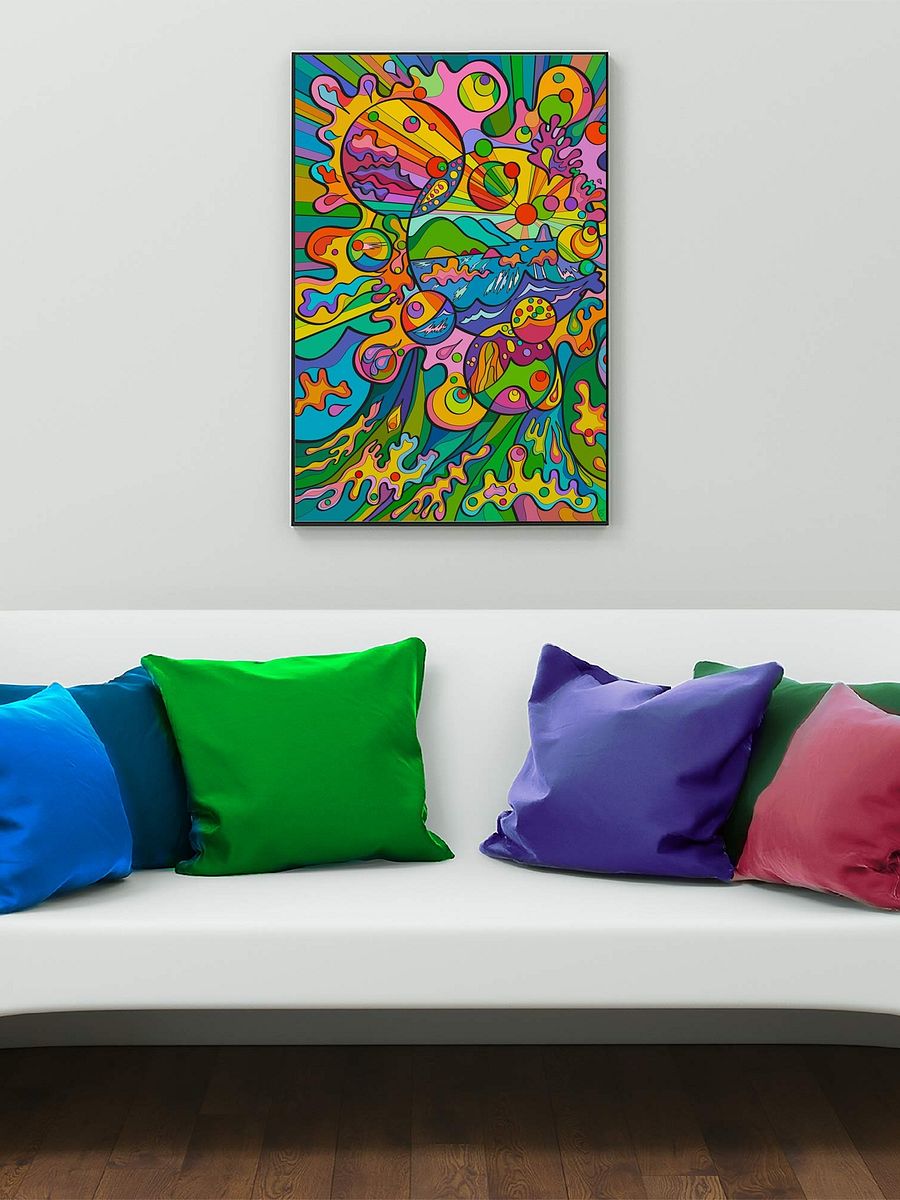 Vibrant Ayous Wood Framed Matte Poster - Bright Sea Bubbles product image (26)