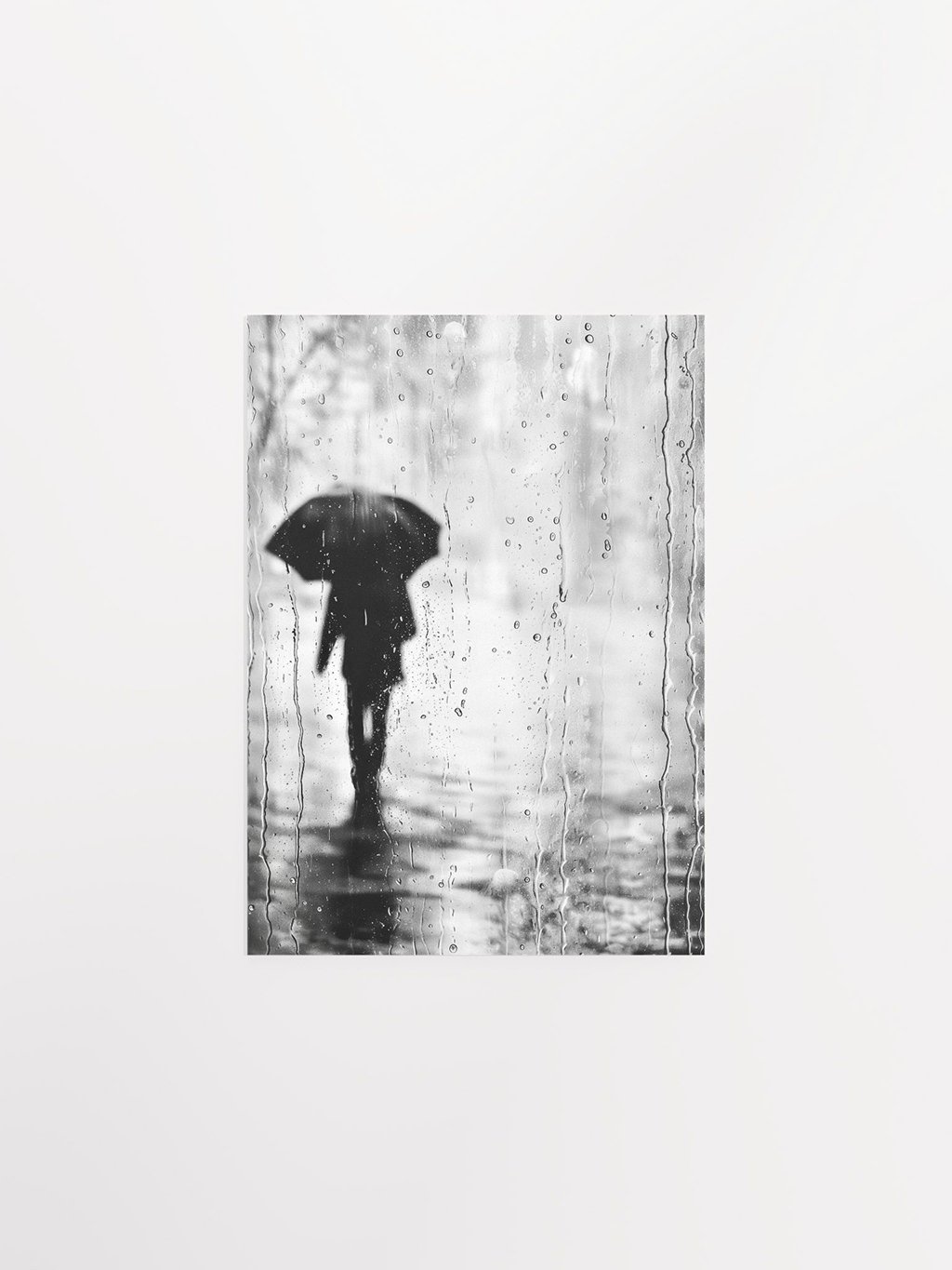Monochrome Melody - Rainy Abstract Studio Art Print product image (1)