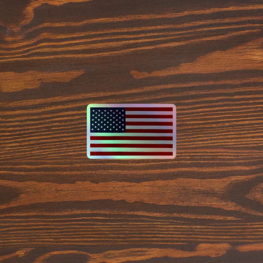 American Flag on Kiss-Cut Holographic Sheet product image (5)