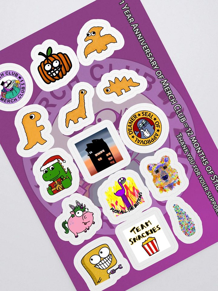 Sticker Club 1 Year Sticker Sheet product image (1)