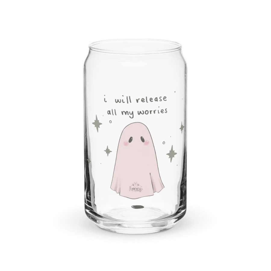 I will release all my worries drink glass product image (2)