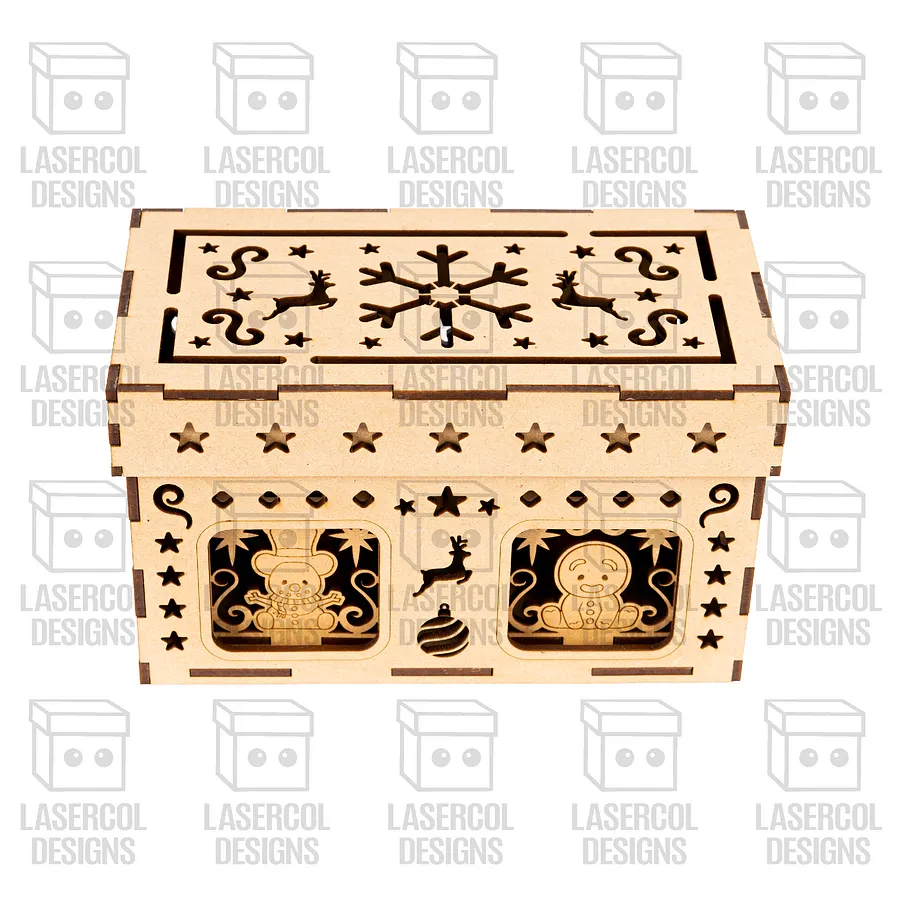 Christmas Ornaments Houses Box Set 2 - Laser Cut Files product image (5)