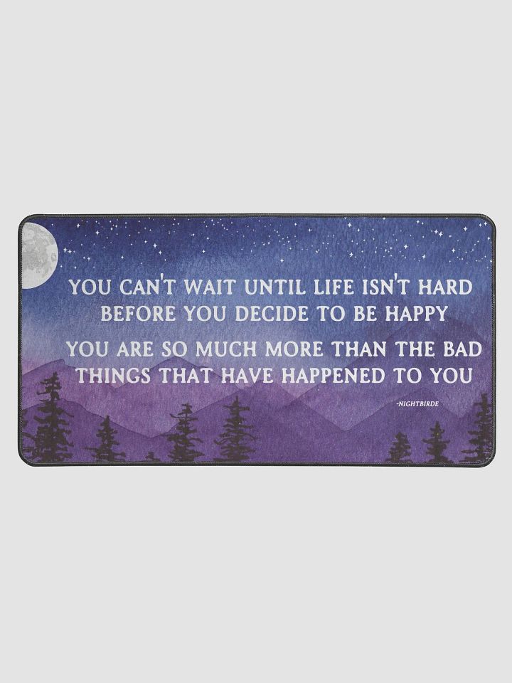Inspirational Quote Night Sky Large Computer Desk Mat product image (1)