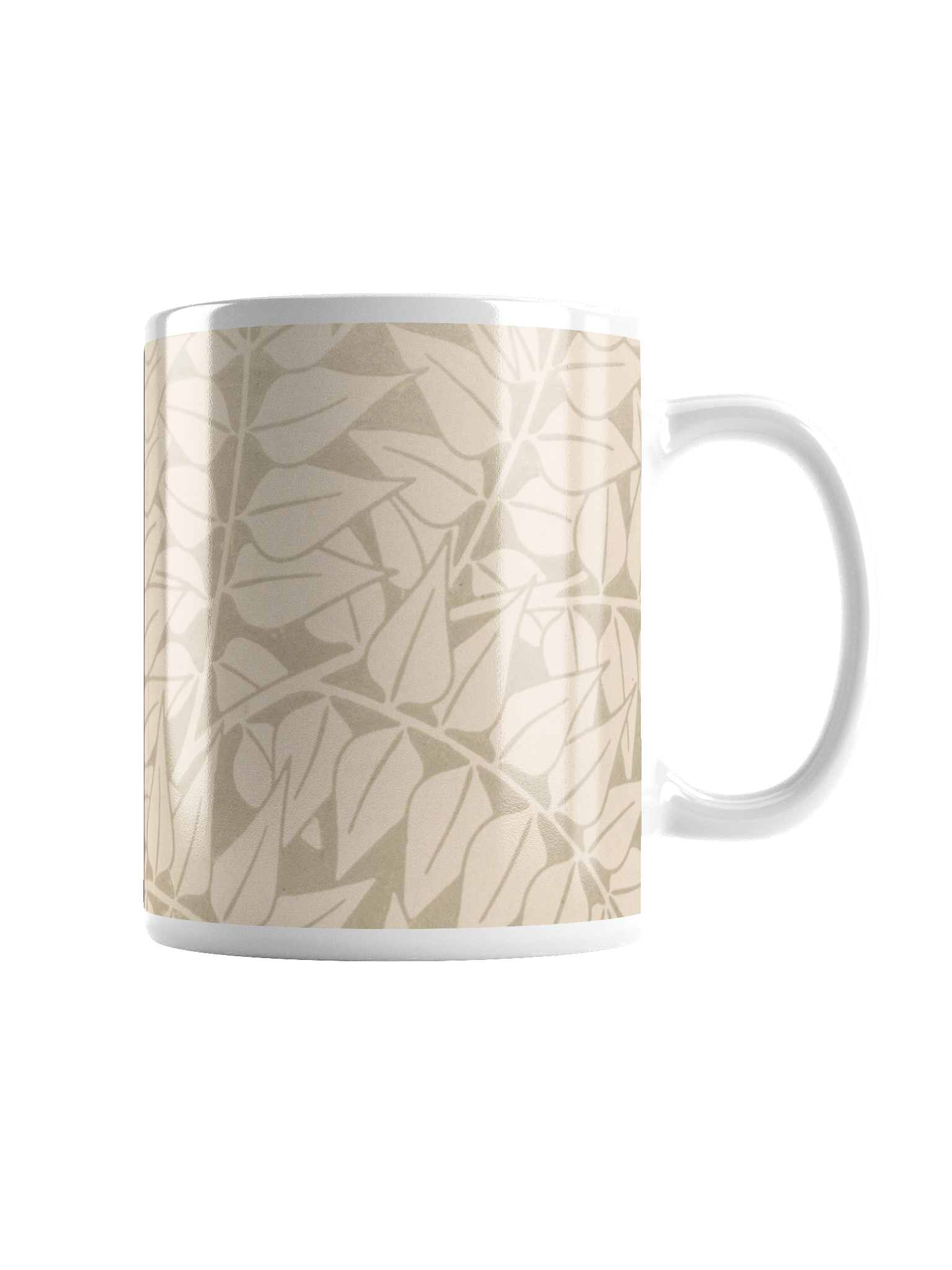 Leaves White Glossy Mug product image (2)