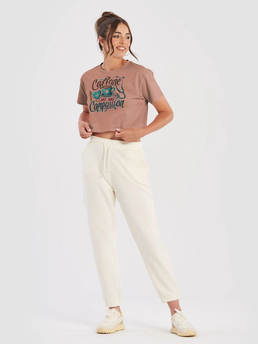 Caffeine, care, and compassion crop top product image (33)