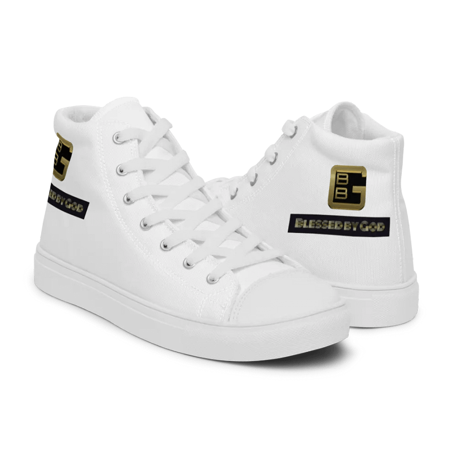 Blessed by God White High Tops V2 product image (7)