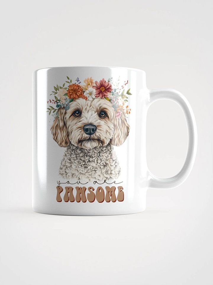 You are Pawsome Floral Crown Dog Mug product image (1)