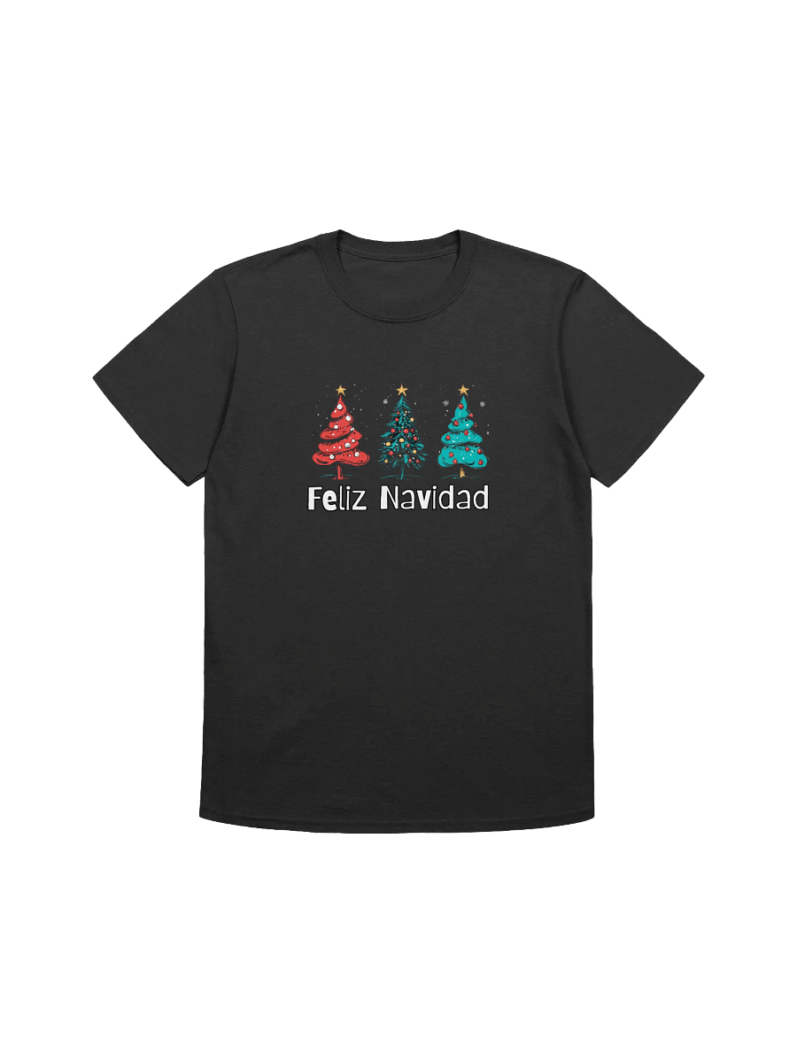 Feliz Navidad Colorful Christmas Trees Unisex T-Shirt product image (2)