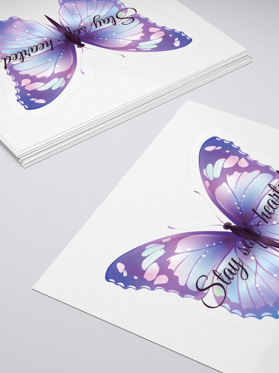 Stay Soft-hearted – Purple Butterfly Inspirational Quote Sticker product image (11)