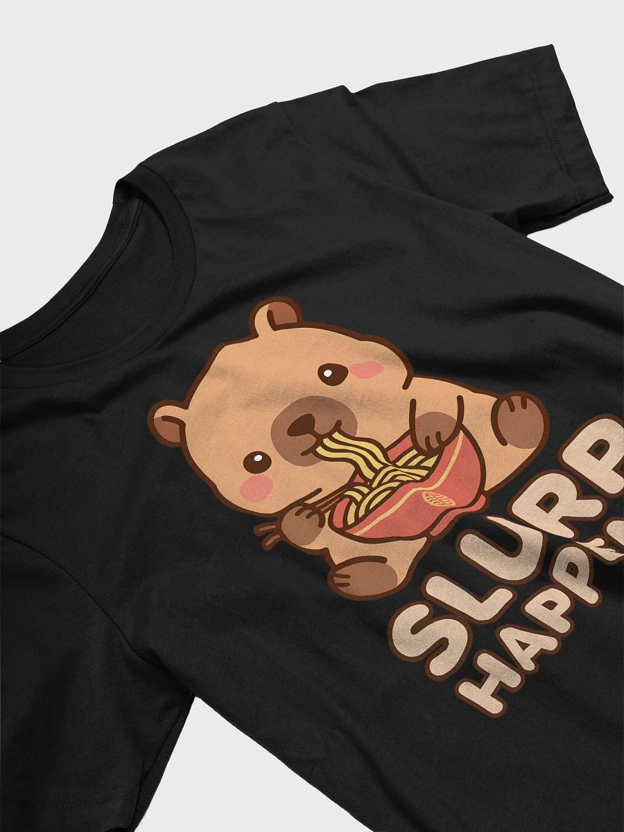 Cute Cartoon Bear Eating Ramen – “Slurp Happens” Noodle Art product image (4)