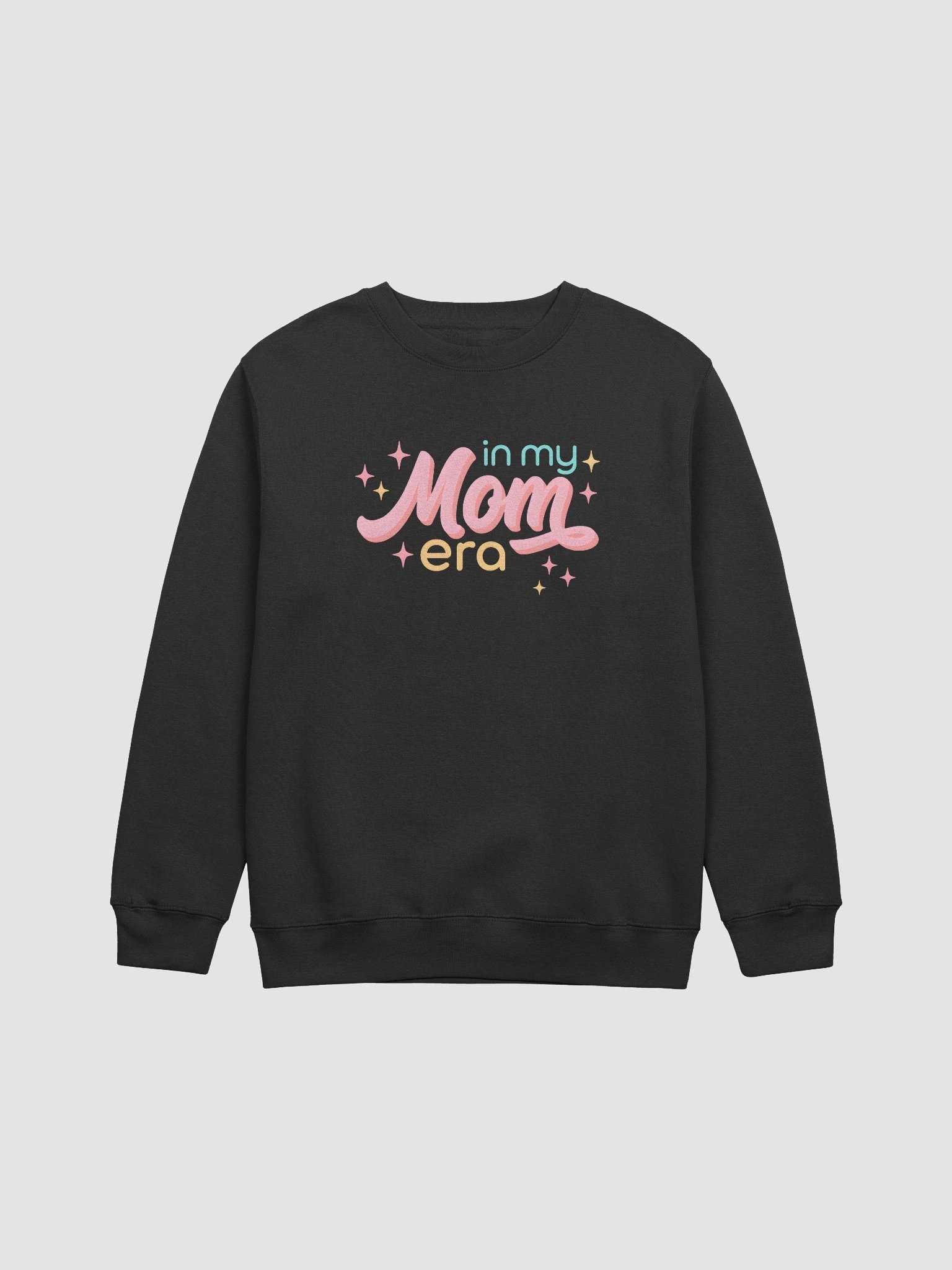 In My Mom Era Crewneck Sweatshirt – Retro Pastel Star Design for Modern Moms product image (1)