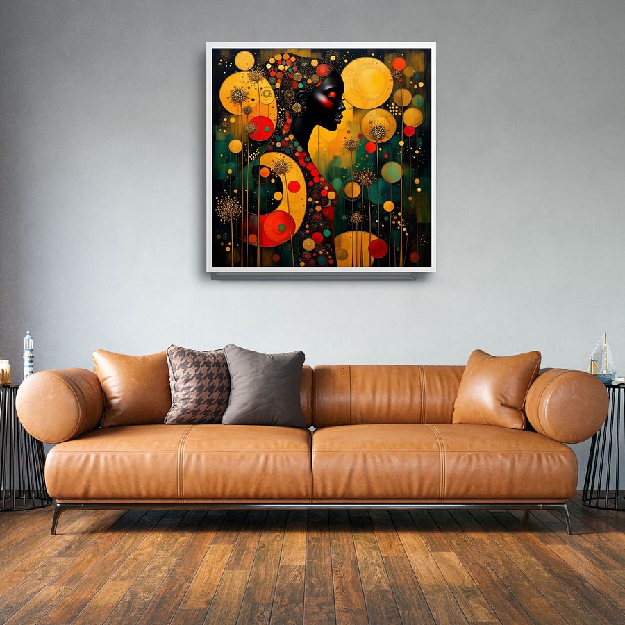 Winnergy Beautiful Black Woman Illustration Printable Art product image (2)