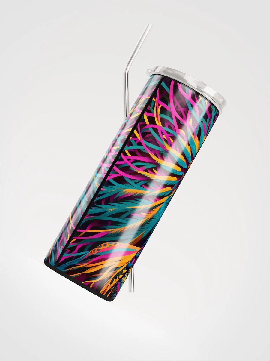 Vibrant Warrior Spirit, Yellow, Red, Blue, Pink Stainless Steel Tumbler product image (7)