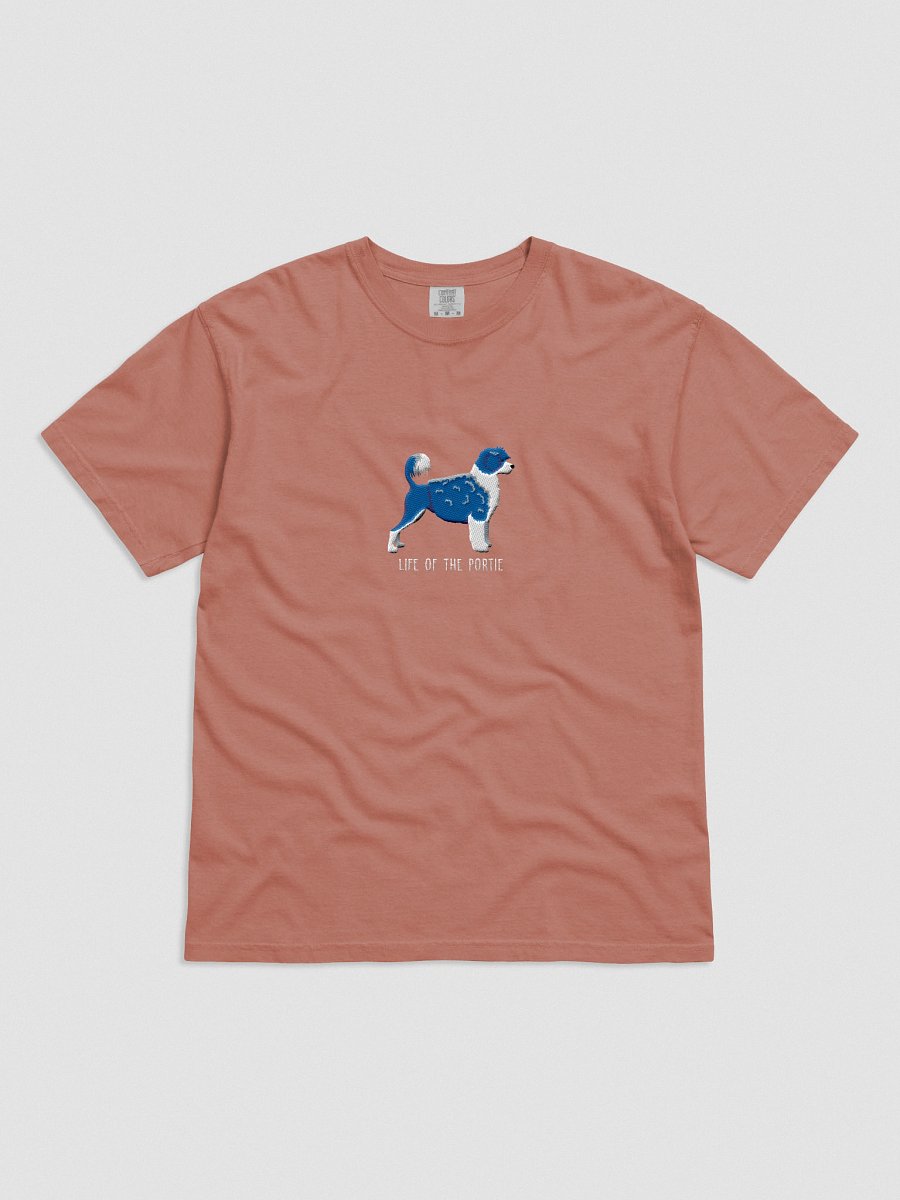 Life of the Portie T-Shirt(Embroidered) of a Portuguese Water Dog(Blue & White) product image (6)